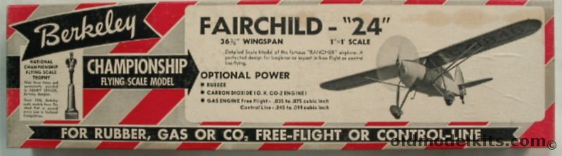 Berkeley 1/12 Fairchild 24 Flying Model Airplane Kit plastic model kit